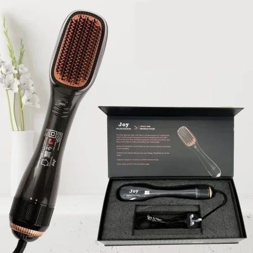 Ionic Hot Air Brush Hair Straightener & Volumizer – 3 Heat Settings