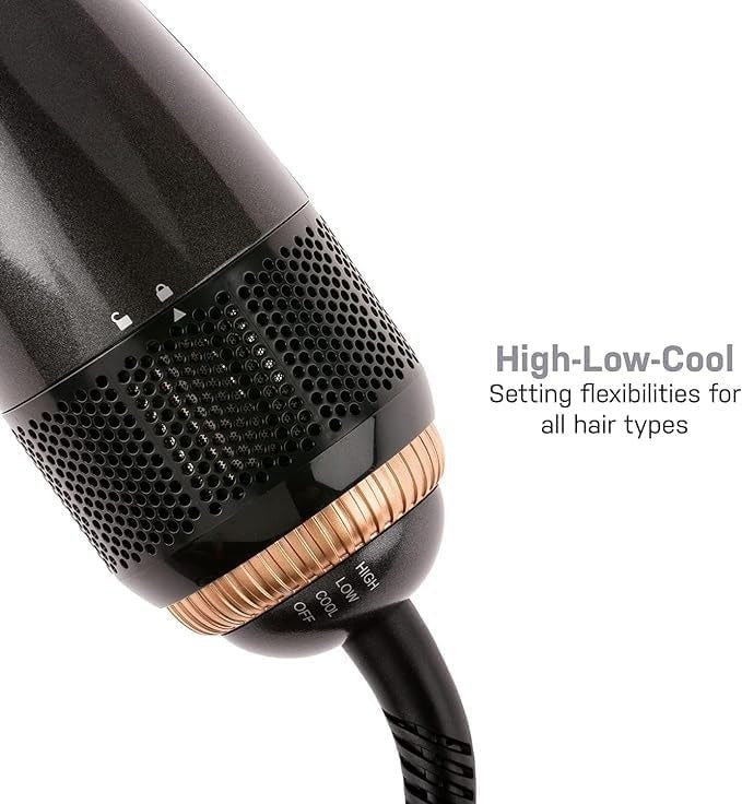 Ionic Hot Air Brush Hair Straightener & Volumizer – 3 Heat Settings